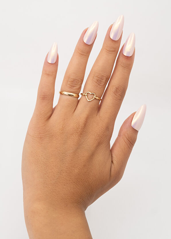 Takma Takma Uzun Badem 15'li Pembe Protez Takma Tırnak TT1445 - 3