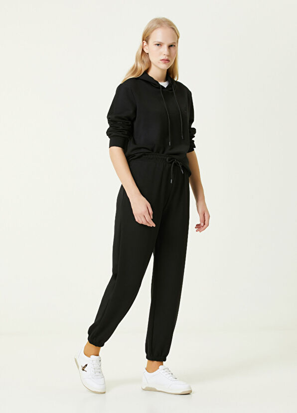 Beymen Club Siyah Kapüşonlu Logo Detaylı Sweatshirt - 2