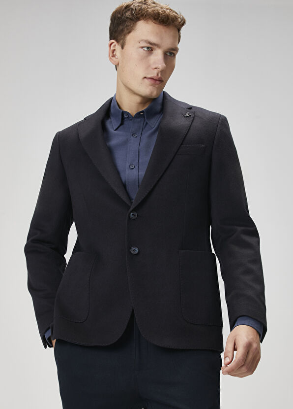 Beymen Club Navy Blue Premium Cashmere Jacket - 2