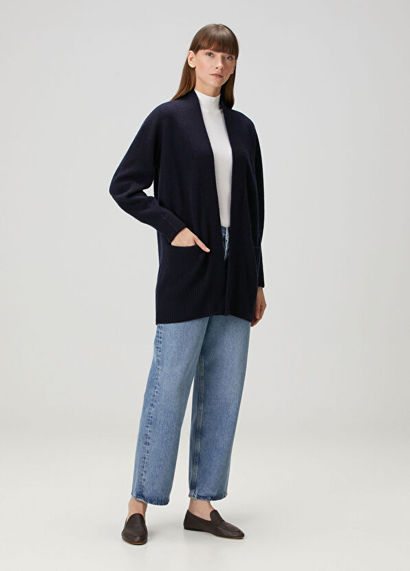 Vince Lacivert Yün Triko Hırka - 2