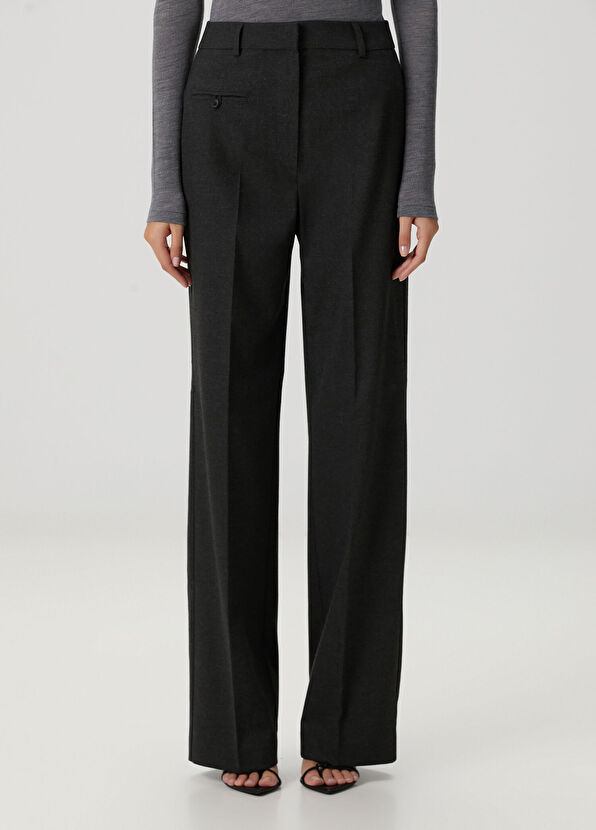 Gri Straight Fit Pantolon - Görsel 3