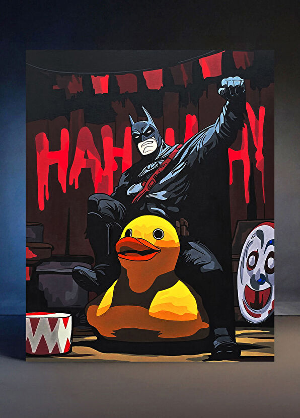 Red Art Istanbul Nesren Jake Acrylic Painting on Canvas 125 x 100 cm - 2