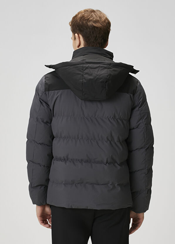 Beymen Club Koyu Gri Kapüşonlu Mont - 4