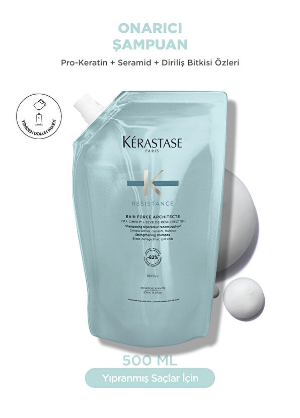 Kerastase Resistance Bain Force Architecte Repair Refill Shampoo for Damaged Hair 500 ml - 2