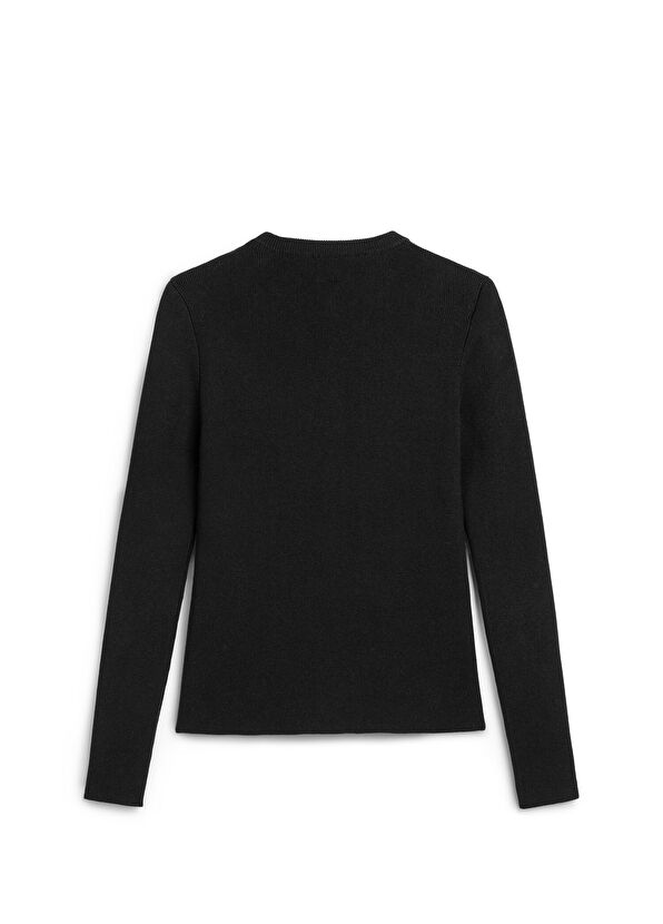 Atelier38 Chiclet Black Cotton Women's Cardigan - 2