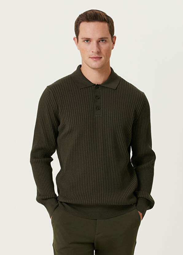 Beymen Club Khaki Polo Neck Knitwear - 1