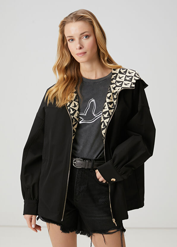 Beymen Club Siyah Kapüşonlu Mont - 1