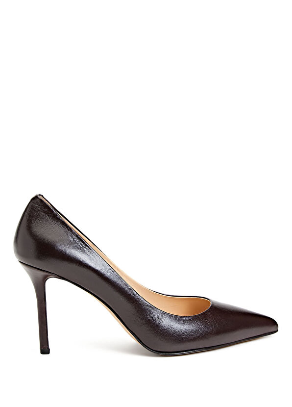 Beymen Club Koyu Kahverengi Deri Stiletto - 1