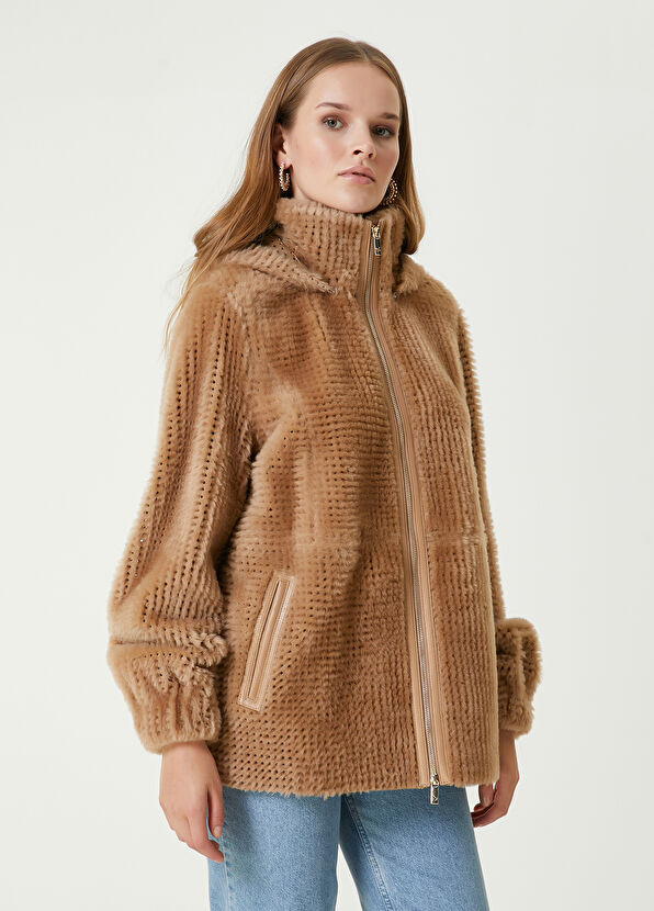 Beymen Club Deve Tüyü Kapüşonlu Kuzu Kürkü Kaban - 3