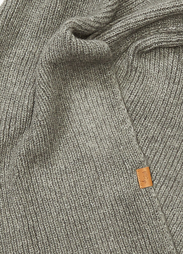 Beymen Club Antrasit Logo Detaylı Erkek Atkı - 2