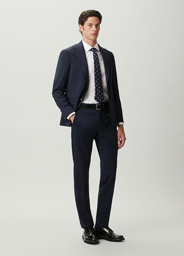 Beymen Club Navy Blue Imported Wool Suit - 3