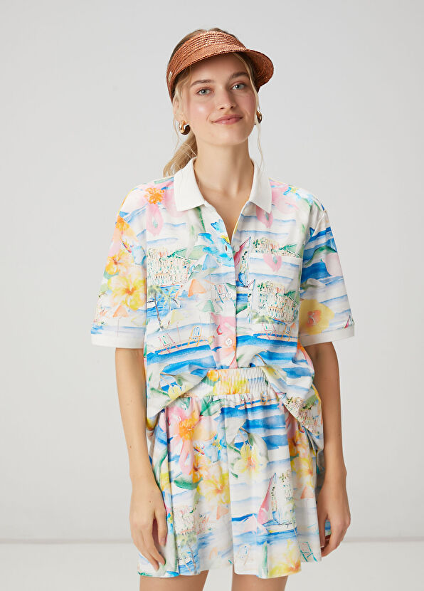 Beymen Club Hawaii Desenli Polo T-shirt - 4