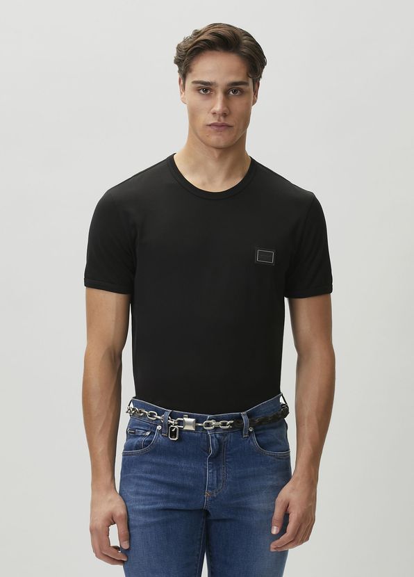 Dolce&Gabbana Black Logo Detailed T-Shirt - 1