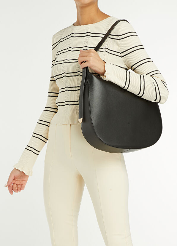 Beymen Club Siyah Kadın Deri Hobo Çanta - 2