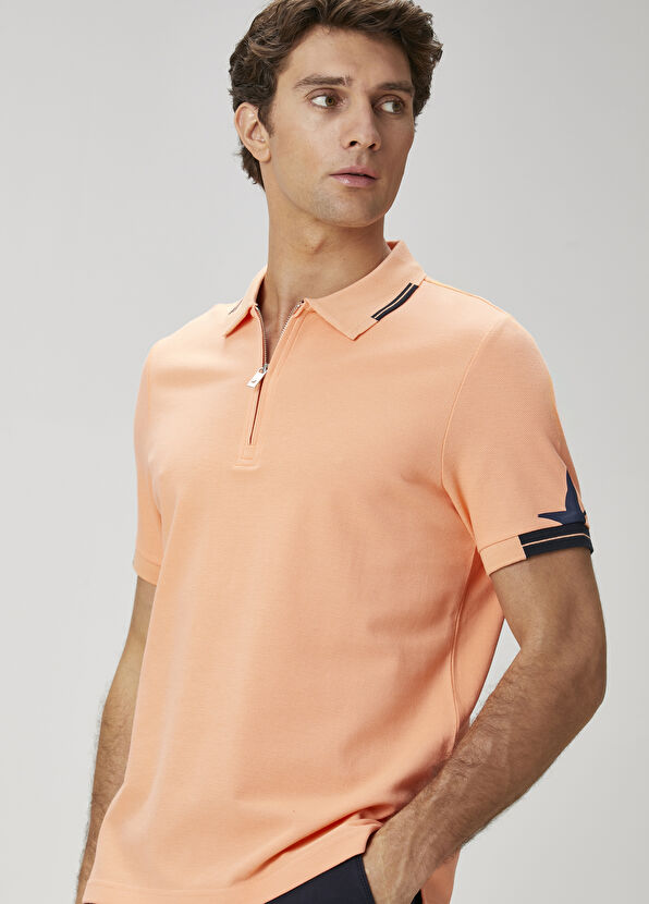 Beymen Club Kayısı Polo Yaka Logo Baskılı T-shirt - 1