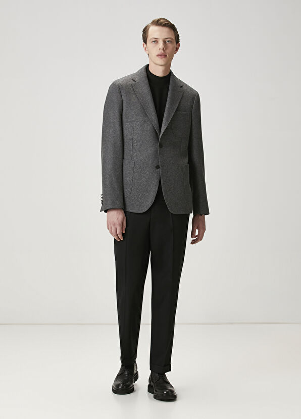 Beymen Club Siyah Klasik Kaşe Pantolon - 1