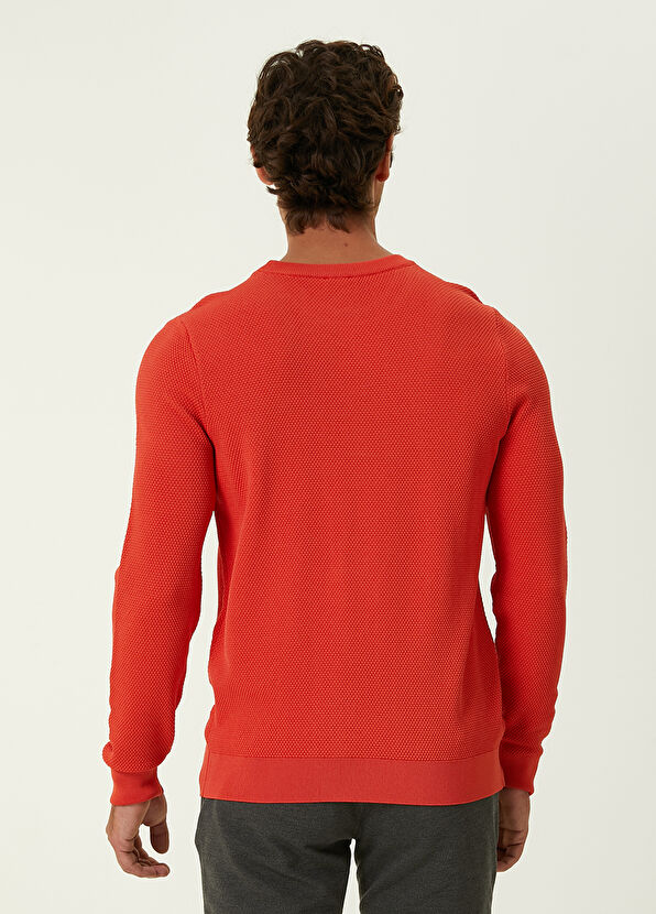 Beymen Club Pomegranate Blossom Honeycomb Knit Textured Sweate - 4