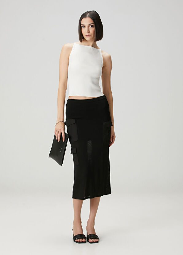 Siyah Bilezik Detaylı Kadın Deri El Portföyü - Görsel 3