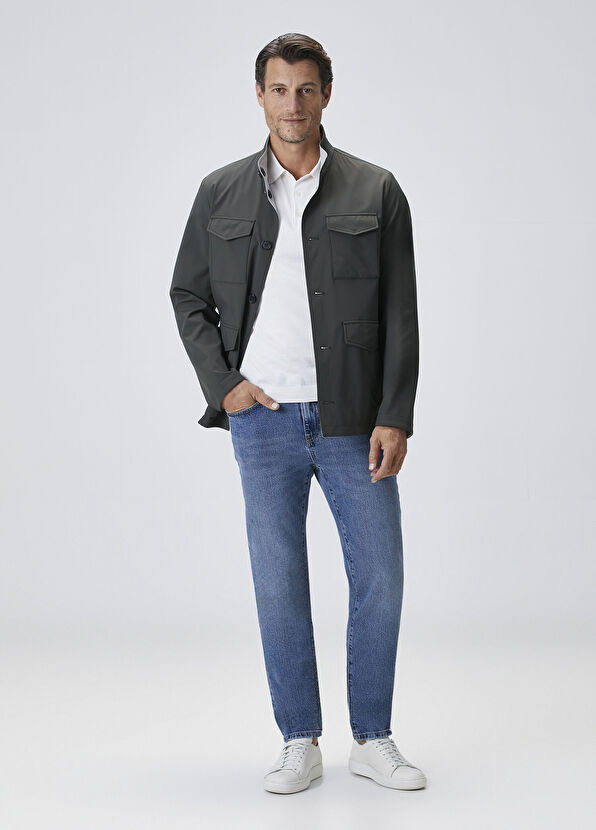 Haki Çift Taraflı Mont - Görsel 3