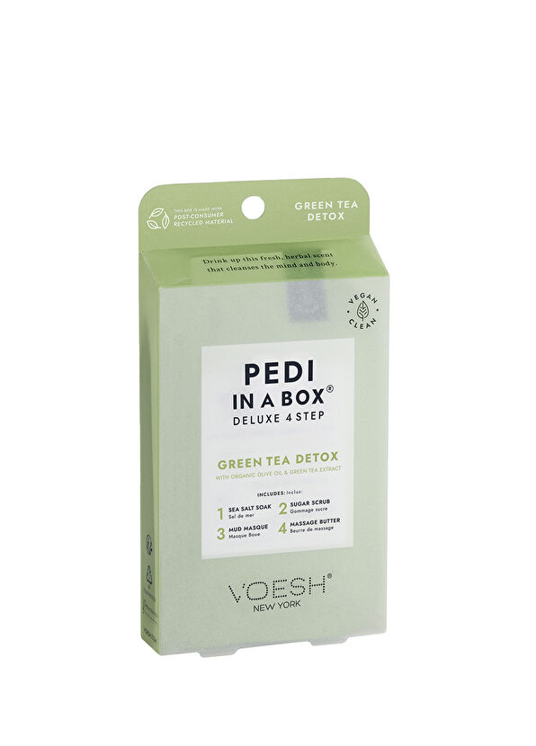 Voesh New York Pedi In A Box Deluxe Yeşil Çay Detox 4 Adımlı Pedikür Seti - 1