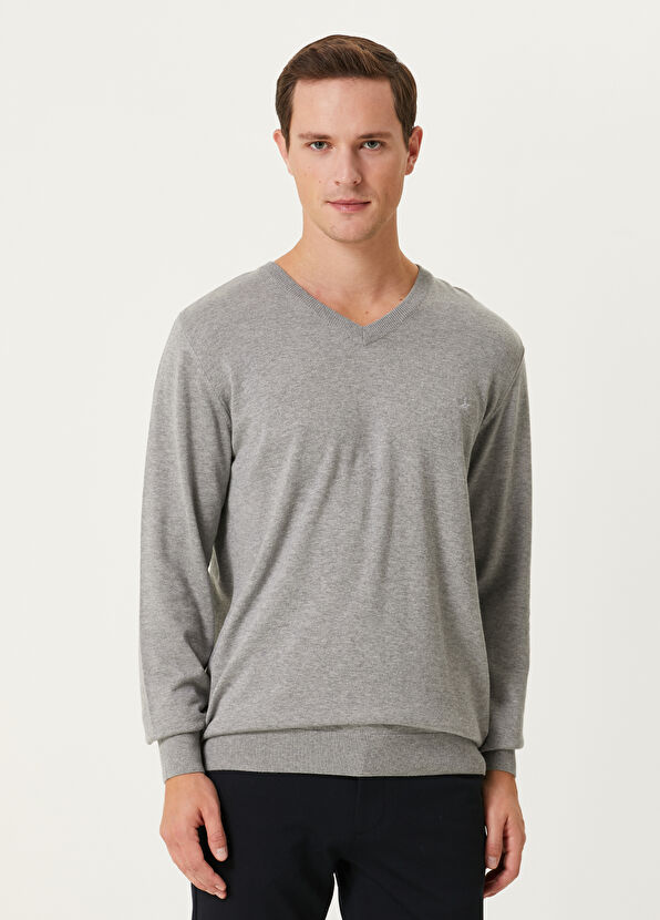 Beymen Club Gri V Yaka Kazak - 1