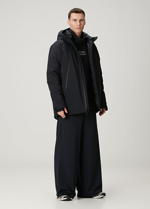 MM6 x Salomon Siyah Kapüşonlu Parka - 2