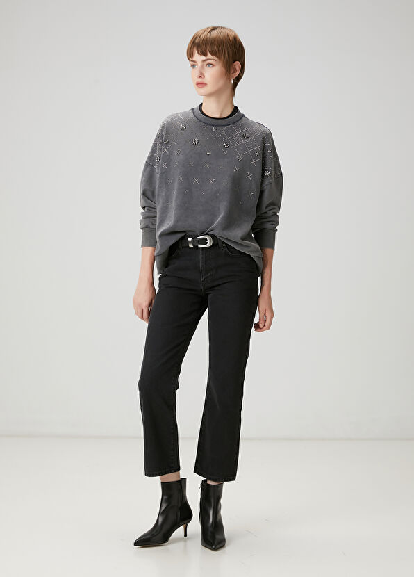 Beymen Club Sweatshirt With Grey Embroidery Detail - 2