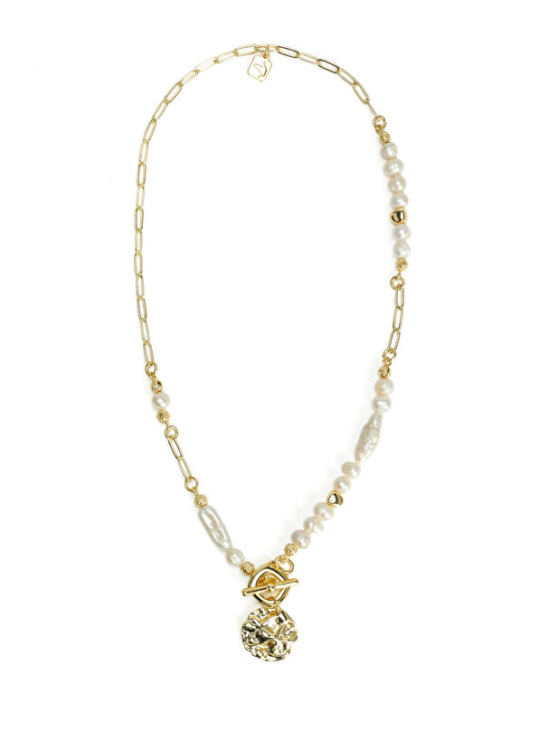 Beymen Club Gold Pearl Women's Chain Necklace - 1