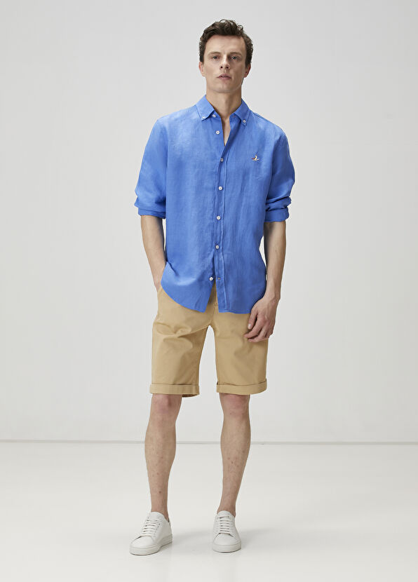 Beymen Club Slim Fit Bej Şort - 1