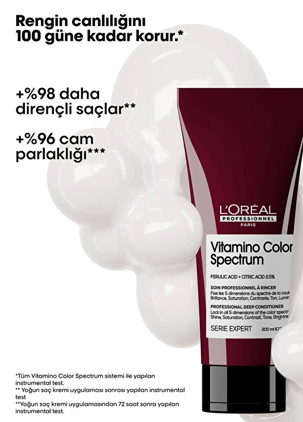 Loreal Professionnel Paris Serie Expert Vitamino Color Spectrum Boyalı Saçlar İçin Parlaklık Kazandıran Saç Kremi 200 ml - 3
