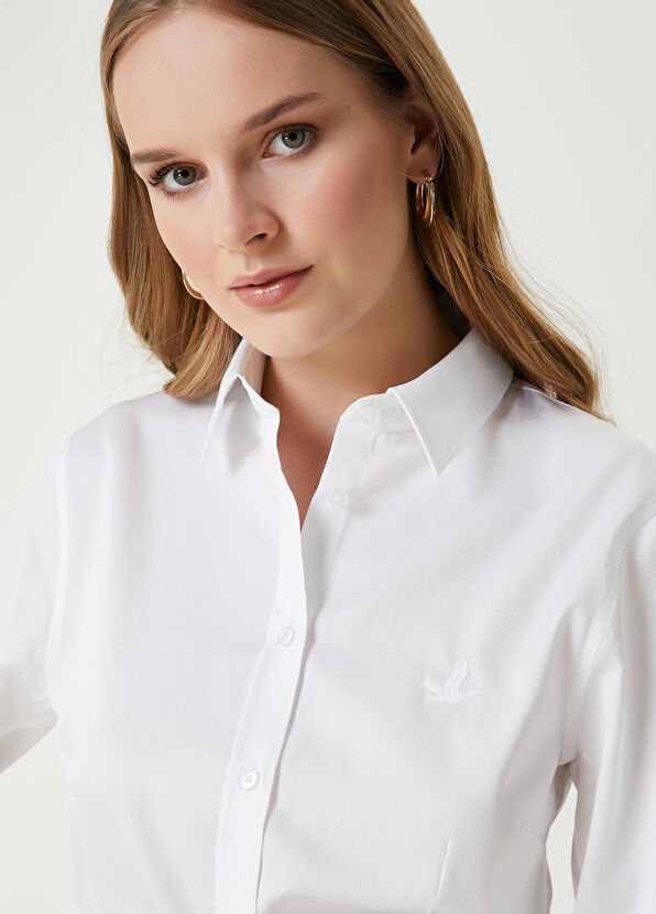 Beymen Club Non-Iron Slim Fit Beyaz Gömlek - 2