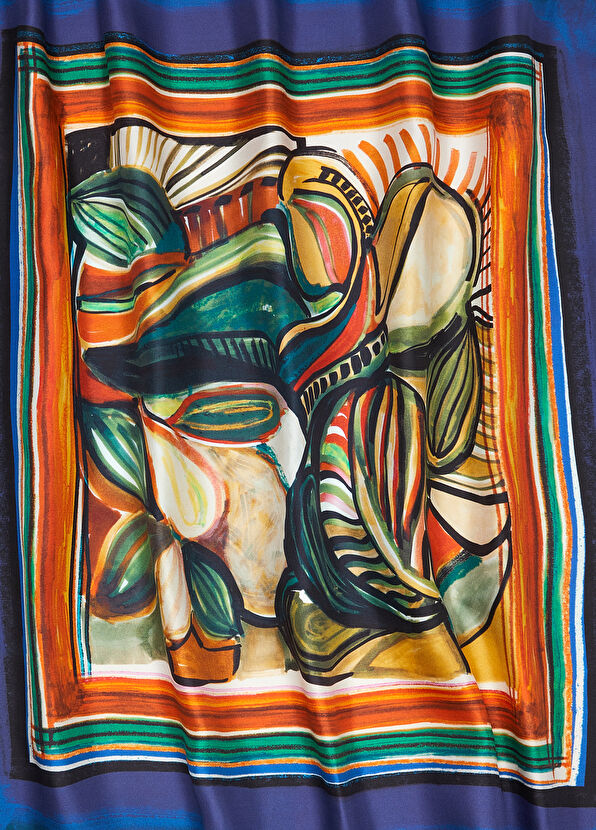 Beymen Club Çok Renkli Desenli İpek Eşarp - 2