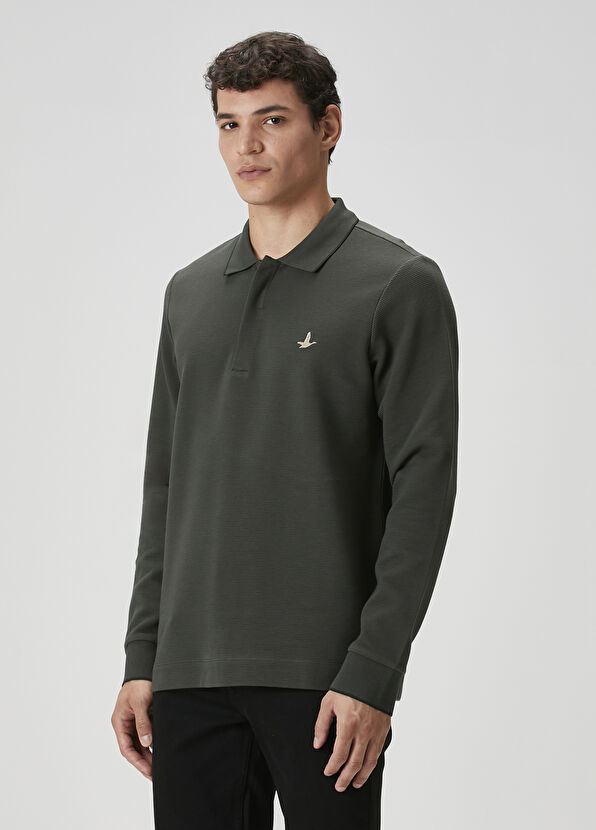 Beymen Club Comfort Fit Haki Polo Sweatshirt - 4