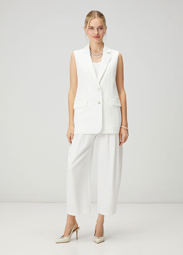 Beymen Club Kırık Beyaz Pileli Pantolon - 1