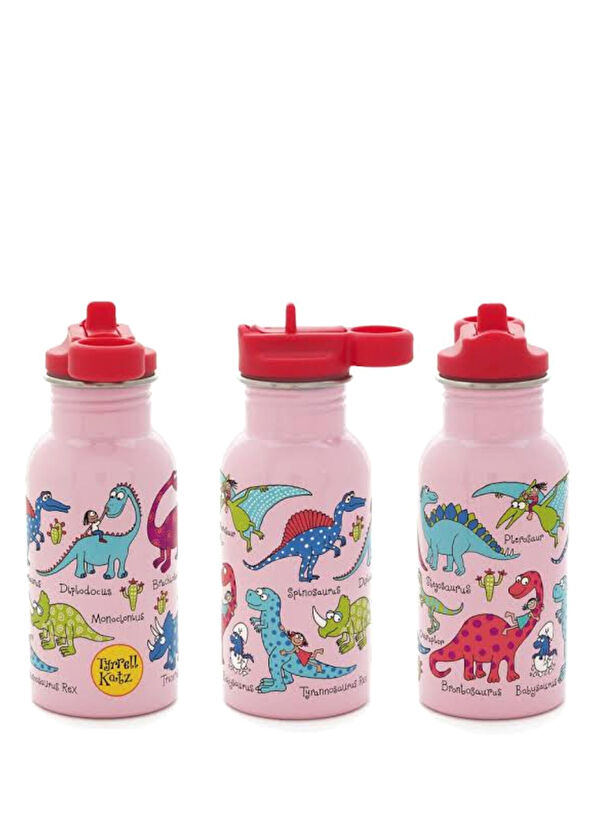 Tyrrell Katz Pink Dino Pipetli Paslanmaz Çelik Matara 400 ml - 2