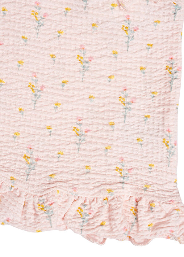 Çıtçıtlı Pembe Fırfırlı Kolsuz Bluz ve Şort Kız Bebek 2'li Set - Görsel 5