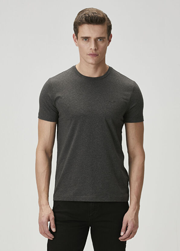 Beymen Club Anthracite Melange Basic T-shirt - 1