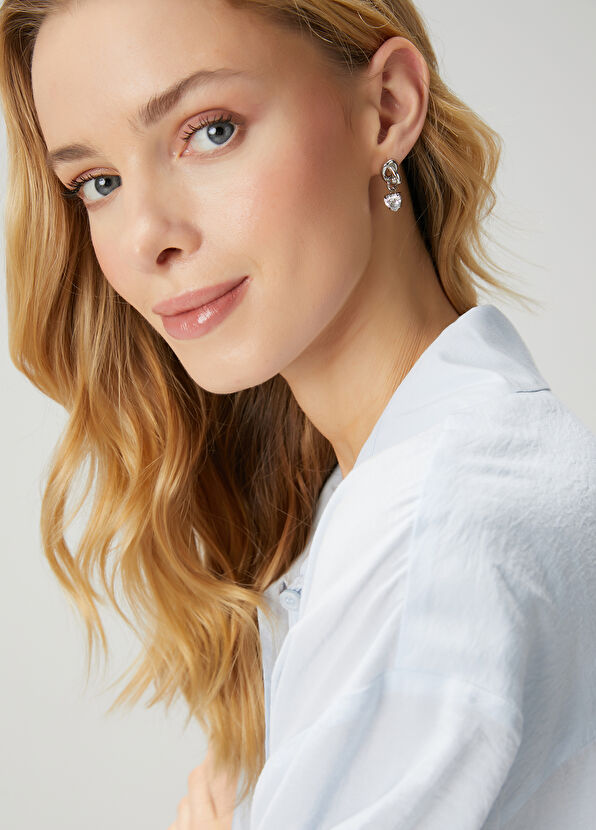 Beymen Club Women's Earrings With Silver Stones - 1