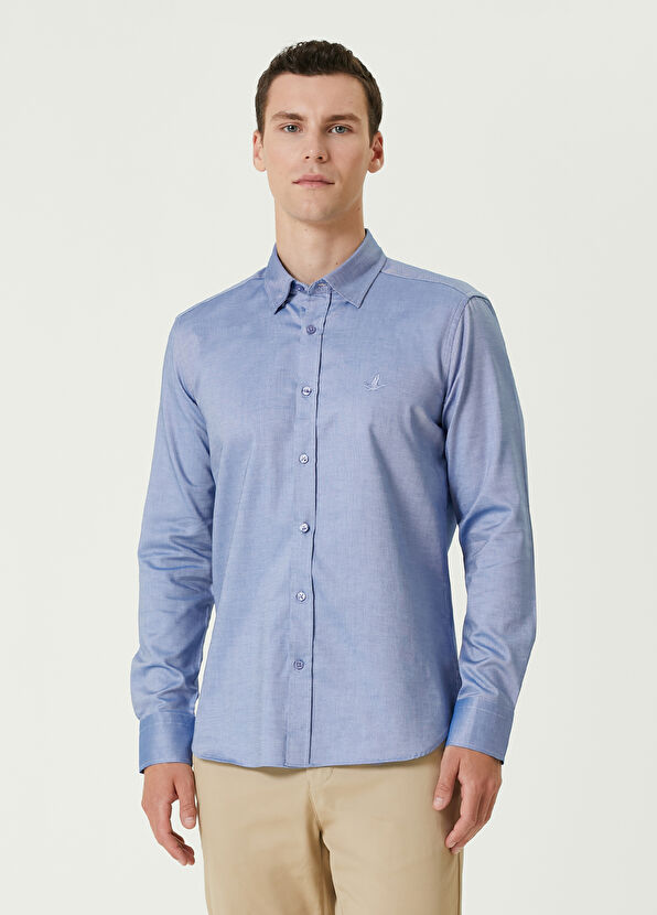 Beymen Club Slim Fit Koyu Mavi Gömlek - 1