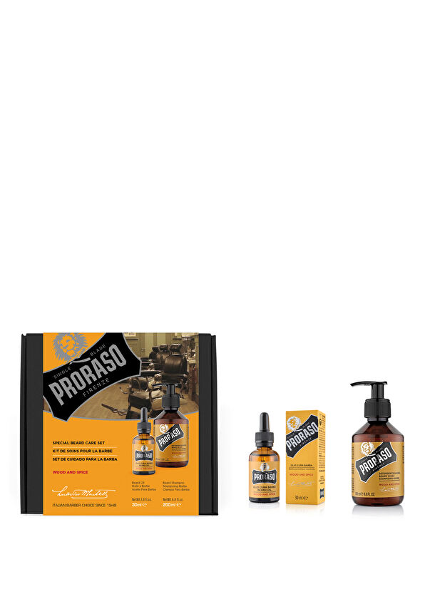 Proraso Duo Sakal Seti Bakım yağı ve Wood And Spice Şampuan - 1