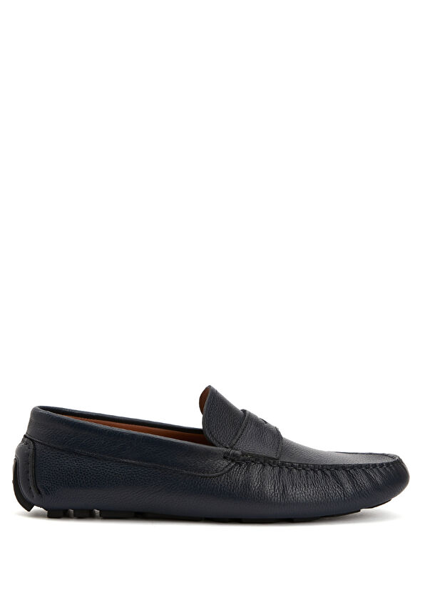 Beymen Club Navy Blue Men's Leather Loafers - 1