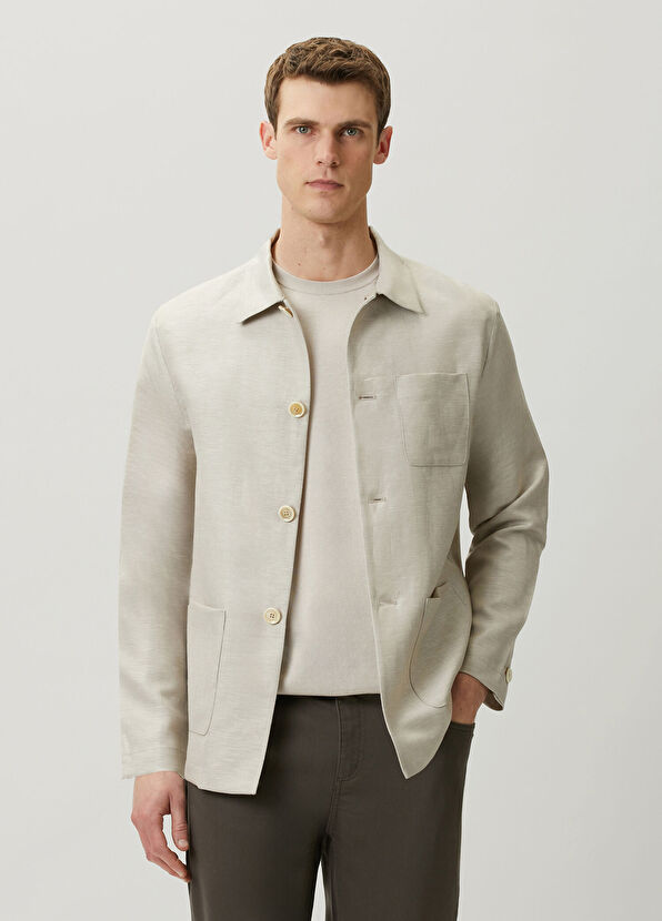 Moorer Beige Wool Jacket - 1