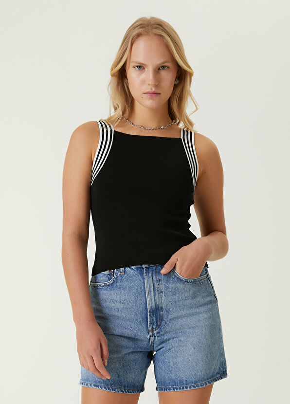 Beymen Club Siyah Beyaz Çizgi Detaylı Atlet - 1