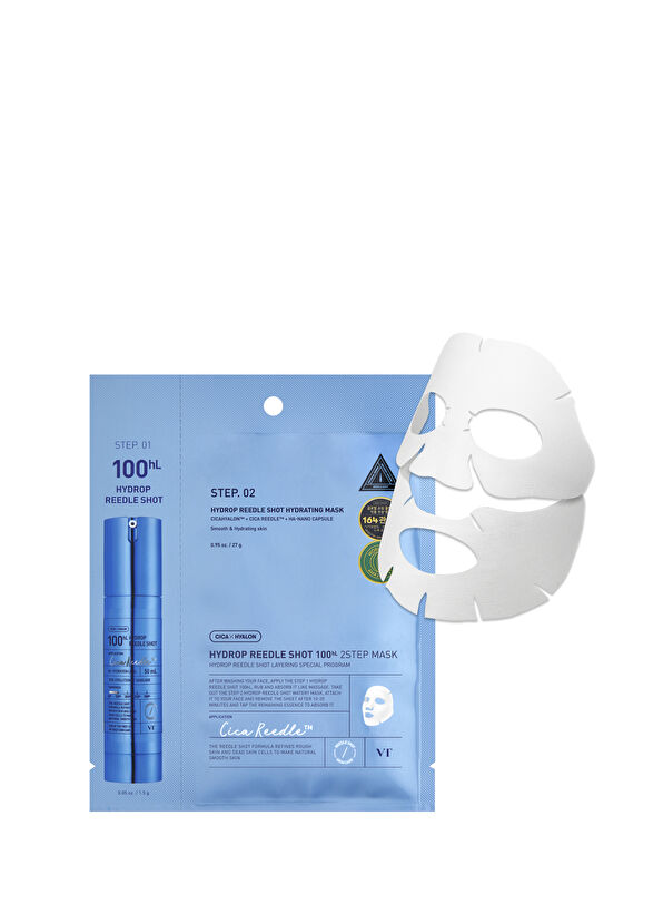 VT Cosmetics Hydrop Reedle Shot 100 hL Nemlendirici Hyaluronik Asitli Hidrojel Yüz Maskesi 1.5 gr + 33 gr - 1