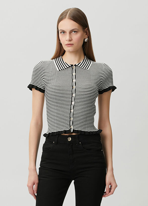 Join Us Black Knit Blouse - 1