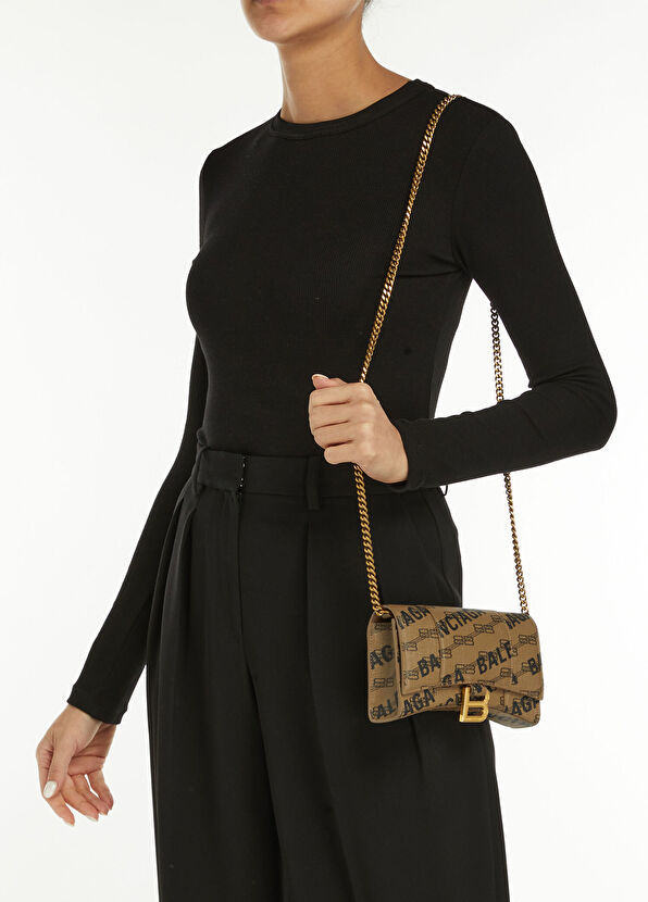 Balenciaga Hourglass Wallet On Chain Çanta - Görsel 3