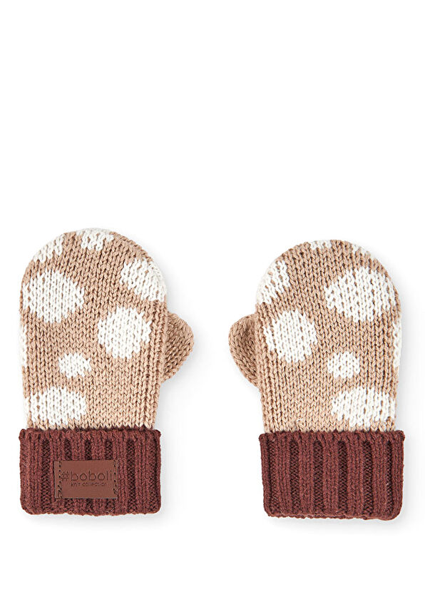 Boboli Beige Baby Boy Knitted Gloves - 1