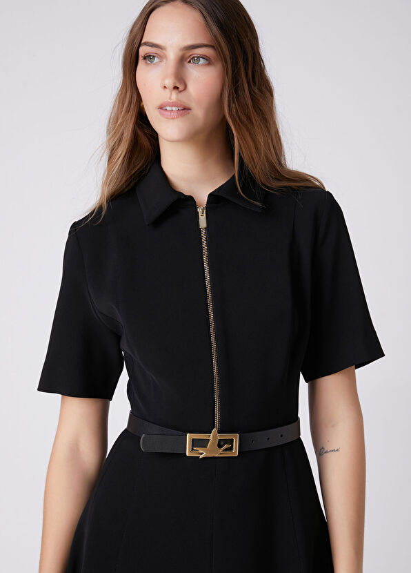 Beymen Club Black Zipper Mini Dress - 3