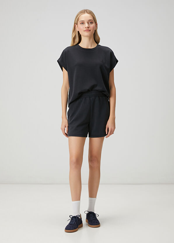 Beymen Club Siyah Bantlı Kısa Kol Sweatshirt - 3