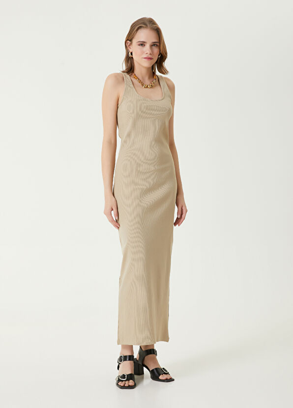 Beymen Club Beige Maxi Dress - 4